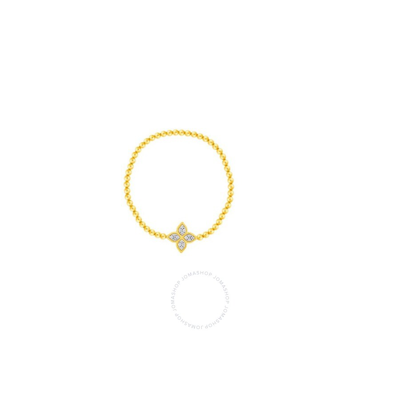 Shop Roberto Coin 18k Two Tone Diamond Princess Flower Diamond Bracelet - 7773045ajlbx In Yellow