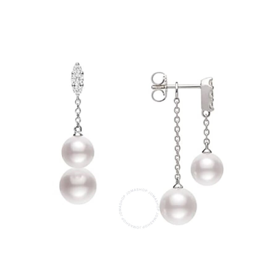 Shop Mikimoto Morning Dew Akoya Cultured Pearl Earrings - Mea10330adxw In White