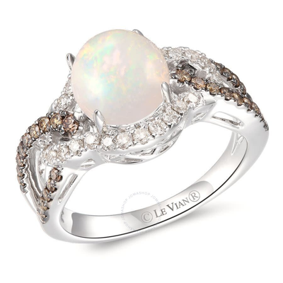Shop Le Vian Ladies Neopolitan Opal Rings Set In 14k Vanilla Gold In White
