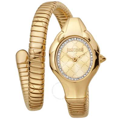 Shop Just Cavalli Serpente Corto Gold-tone Dial Ladies Watch Jc1l186m0025 In Champagne / Gold / Gold Tone / Yellow
