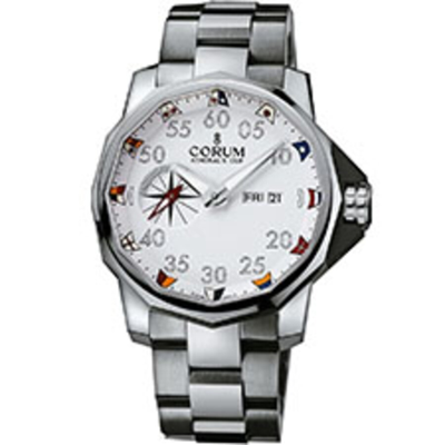 Shop Corum Admirals Cup Competition White Dial Men's Watch 947.931.04/v700.aa12 In Admiral / Grey / White