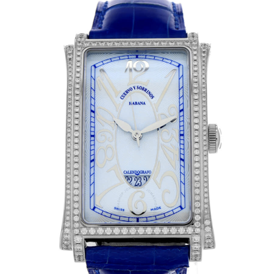 Shop Cuervo Y Sobrinos Prominente Automatic Diamond Blue Dial Men's Watch A1012