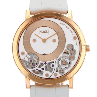 Shop Piaget Altiplano Hand Wind White Dial Ladies Watch G0a42110 In Gold / Gold Tone / Rose / Rose Gold / Rose Gold Tone / White