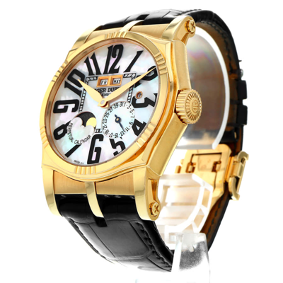 Shop Roger Dubuis Sympathie Automatic Men's Watch Sy43 1439 5 In Black / Gold / Gold Tone / Mop / Mother Of Pearl / Rose / Rose Gold / Rose Gold Tone