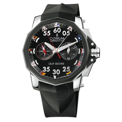 Shop Corum Admirals Cup Leap Second Chronograph Automatic Black Dial Men's Watch 895.931.06/0371 An92 In Admiral / Black