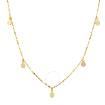 Shop Kylie Harper 14k Gold Over Silver Dangling Disc Charm Choker Necklace In Gold-tone