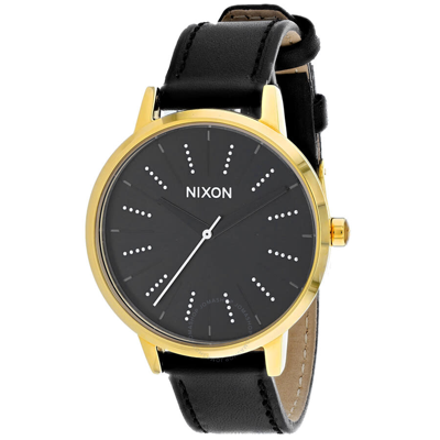 Shop Nixon Kensington Leather Black Dial Ladies Watch A108-2879