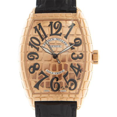 Shop Franck Muller Cintree Curvex Automatic Gold Dial Men's Watch 7880bscgoldcro(5n) In Black / Gold / Gold Tone / Rose / Rose Gold / Rose Gold Tone
