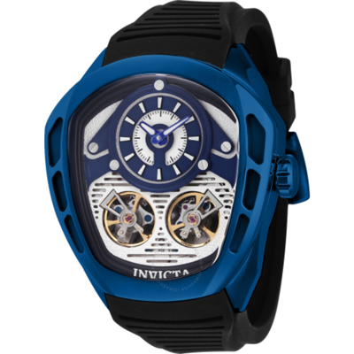 Shop Invicta Akula Automatic White And Blue Dial Men's Watch 43864 In Black / Blue / White