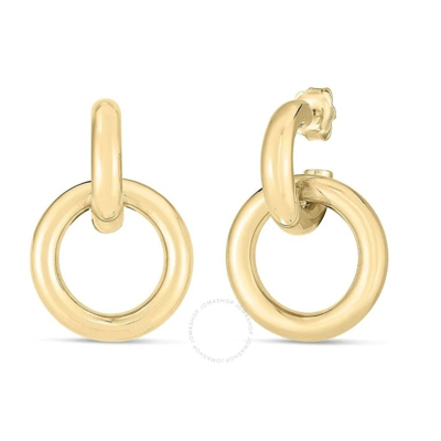 Shop Roberto Coin Oro Classic Earrings - 9151241ayer0 In Yellow