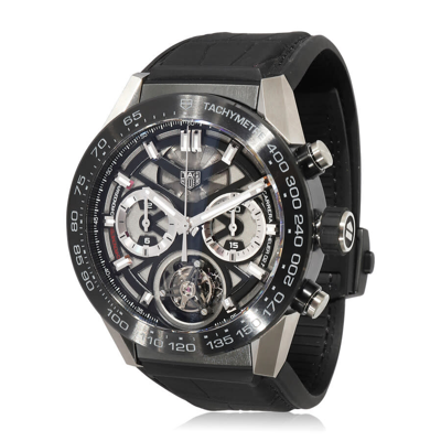 Shop Tag Heuer Carrera Chronograph Skeleton Dial Men's Watch Car5a8y.fc6377 In Black / Skeleton
