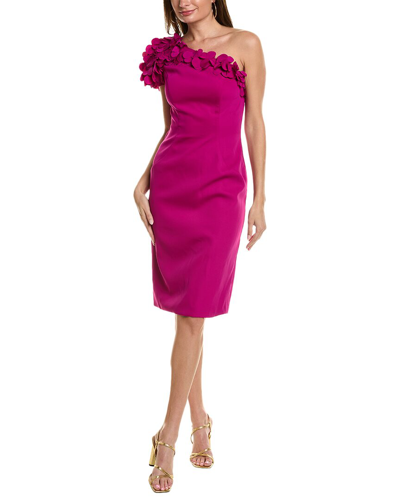Shop Rene Ruiz One-shoulder Sheath Dress In Purple