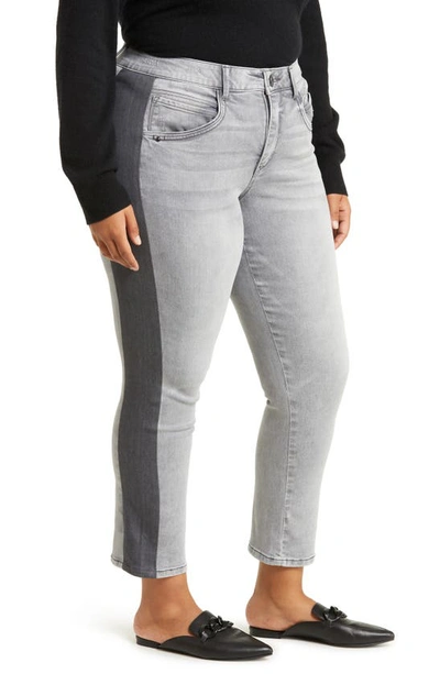 Wit & Wisdom 'ab'solution Stretch Skinny Crop Jeans In Light Grey Vintage