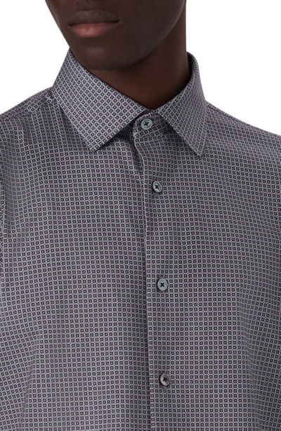 Bugatchi Ooohcotton® Neat Button-up Shirt In Black