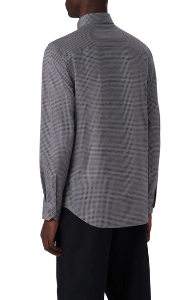Bugatchi Ooohcotton® Neat Button-up Shirt In Black