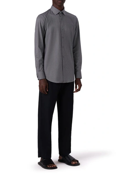Bugatchi Ooohcotton® Neat Button-up Shirt In Black