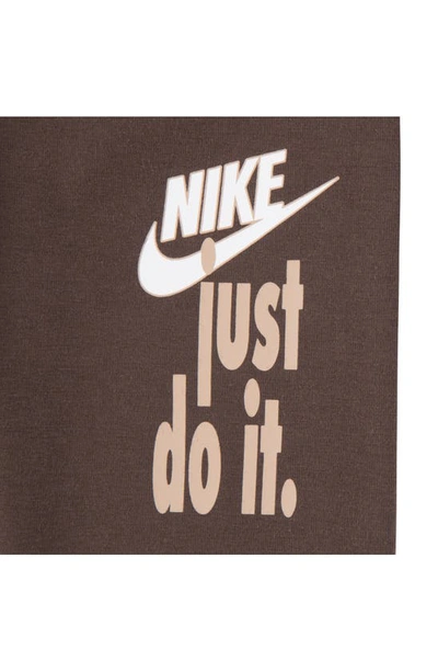 Shop Nike Kids' Boxy T-shirt & Leggings Set In Baroque Brown