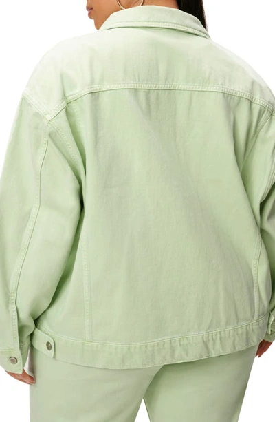 Shop Good American Good '90s Denim Jacket In Lime003