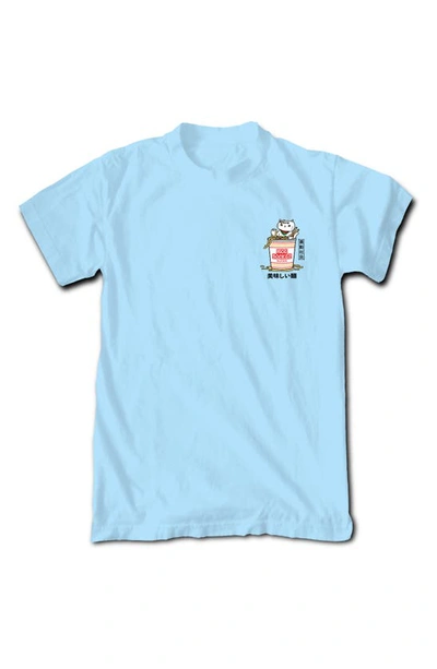 Shop Riot Society Sugee Noodles Cotton Graphic Tee In Light Blue
