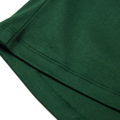 法国鳄鱼女装高领简约纯色绿色纯棉修身打底衫长袖