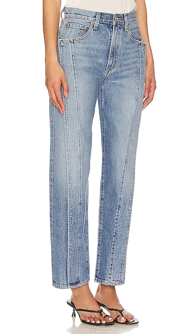 Agolde Fold Jean High-rise Wide-leg Jeans In Navigate