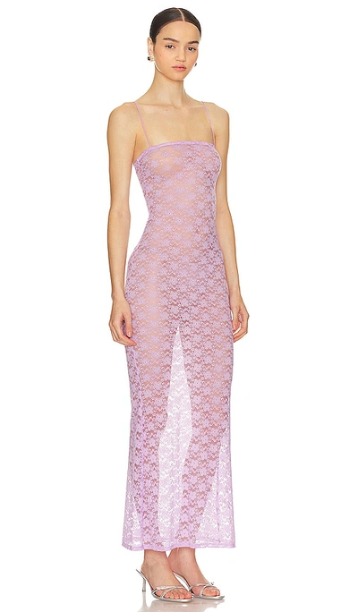 Lovers & Friends Lia Sheer Gown In Ä¸�é¦™ç´«