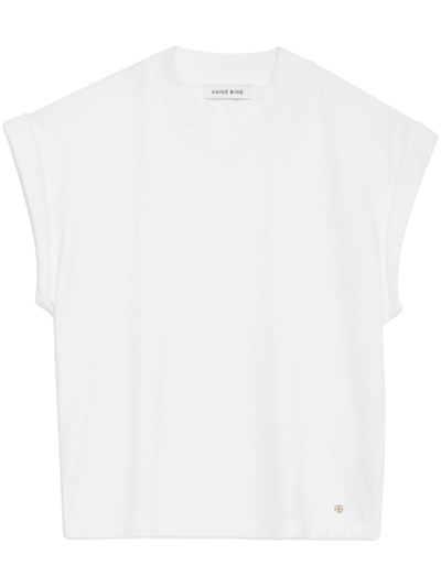Shop Anine Bing Caspen T-shirt Woman White In Cotton
