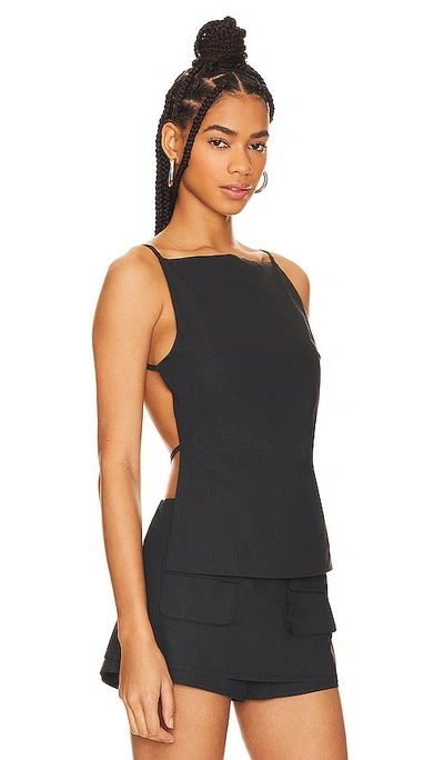 Lioness Camille Backless Top In Onyx Stripe