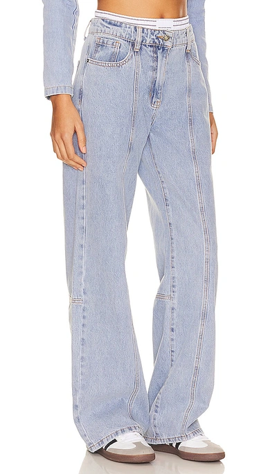 Lioness Dawson Wide Leg In Æ´—æ°´è“�