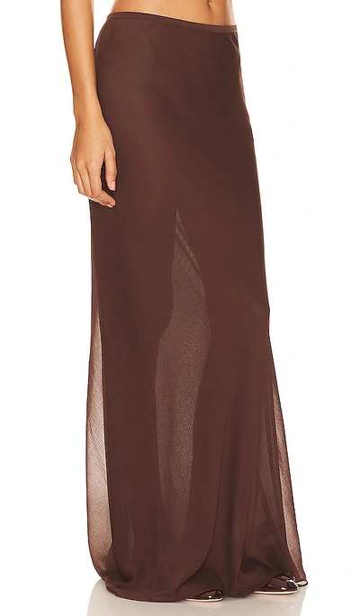 Shop Lioness Endless Maxi Skirt In Å·§å…‹åš›è‰²