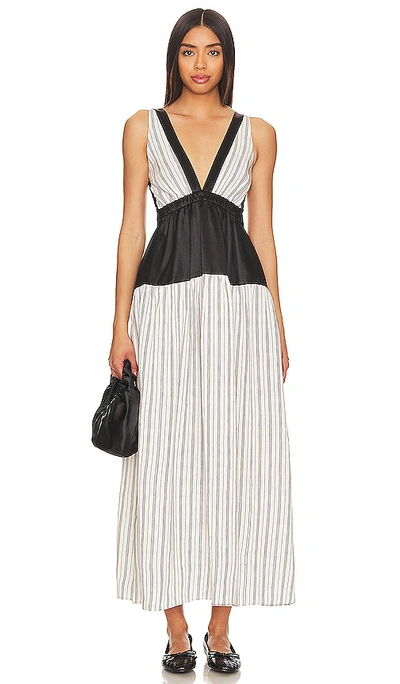 Shop Marissa Webb Zoe Maxi Dress In Navy Stripe & Black Combo
