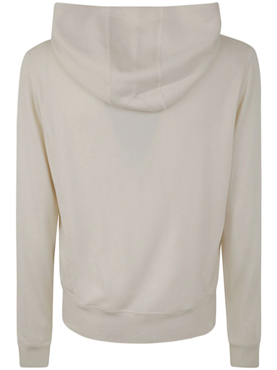 Shop Tom Ford Cut And Sewn Hood Zip Sweatshirt In White