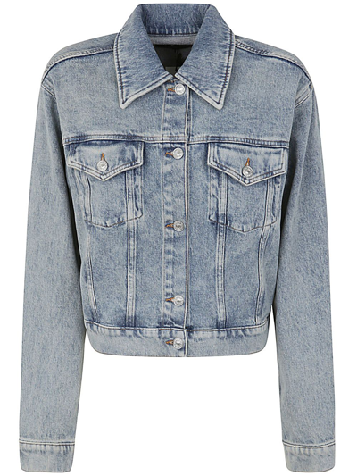 Shop Seven For All Mankind Nellie Jacket Frost In Blue