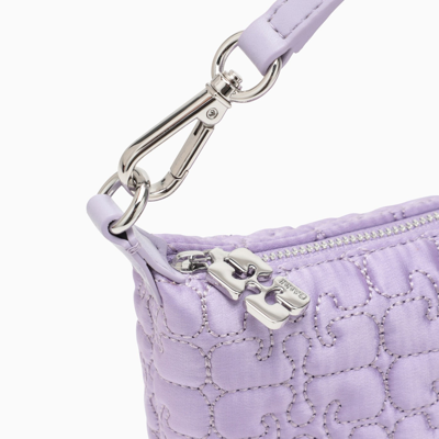 Shop Ganni Lilac Small Handbag In Recycled Polyester