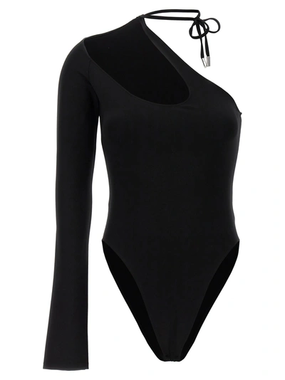Shop David Koma Asymmetrical Body Underwear, Body Black