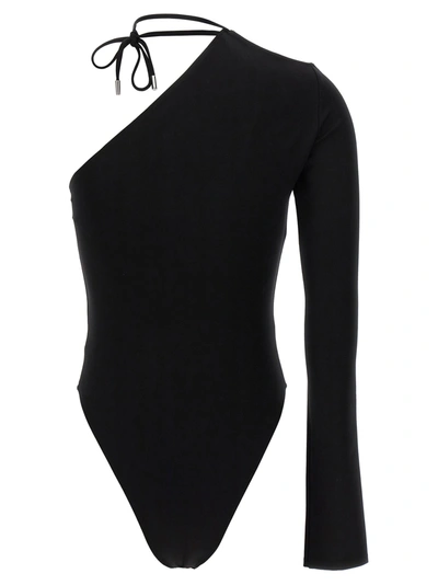 Shop David Koma Asymmetrical Body Underwear, Body Black