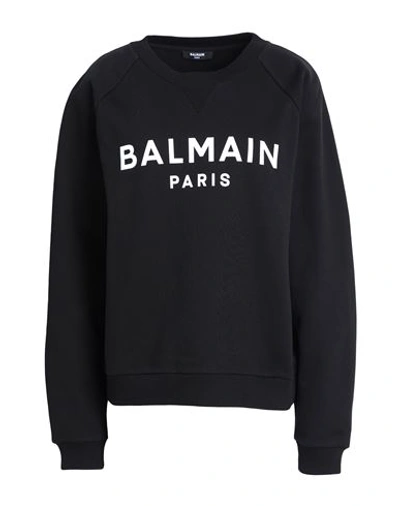 Shop Balmain Woman Sweatshirt Black Size Xl Cotton