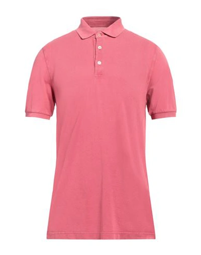 Shop Fedeli Man Polo Shirt Pastel Pink Size 50 Cotton