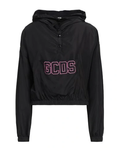 Shop Gcds Woman Sweatshirt Black Size M Polyester