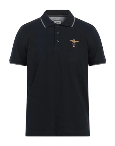 Shop Aeronautica Militare Man Polo Shirt Midnight Blue Size S Cotton