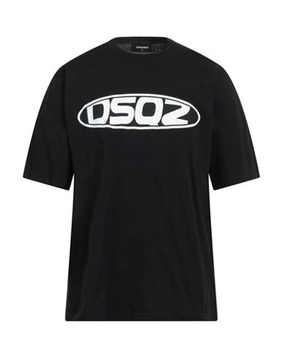 Shop Dsquared2 Man T-shirt Black Size S Cotton