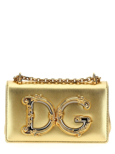 Shop Dolce & Gabbana Dg Girls Crossbody Bags Gold