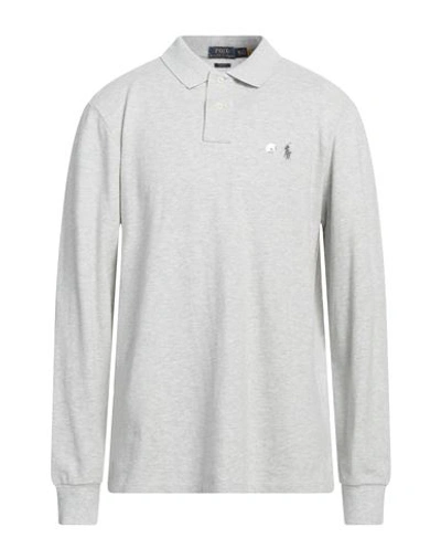Shop Polo Ralph Lauren Man Polo Shirt Light Grey Size L Cotton