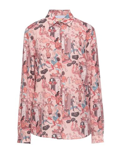 Shop Alessandro Enriquez Woman Shirt Blush Size 8 Viscose, Polyester In Pink