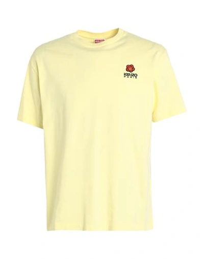 Shop Kenzo Man T-shirt Light Yellow Size Xl Cotton