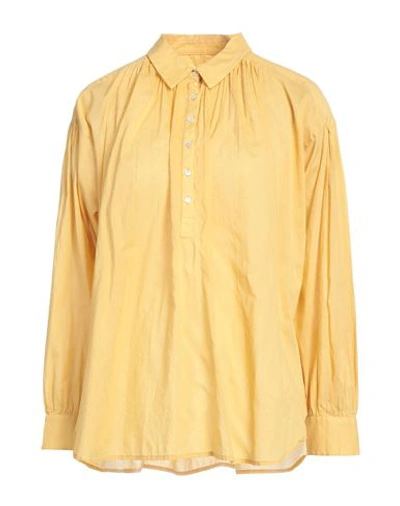 Shop Nili Lotan Woman Shirt Ocher Size M Cotton In Yellow
