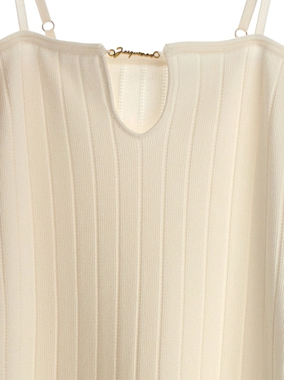 Shop Jacquemus La Robe Sierra Bretelles Dresses White