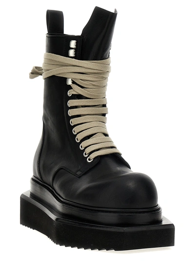 Shop Rick Owens Laceup Turbo Cyclops Boots, Ankle Boots Black