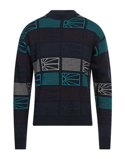 Rassvet Man Sweater Navy Size S Acrylic, Wool, Polyamide, Mohair Wool In Navy Blue