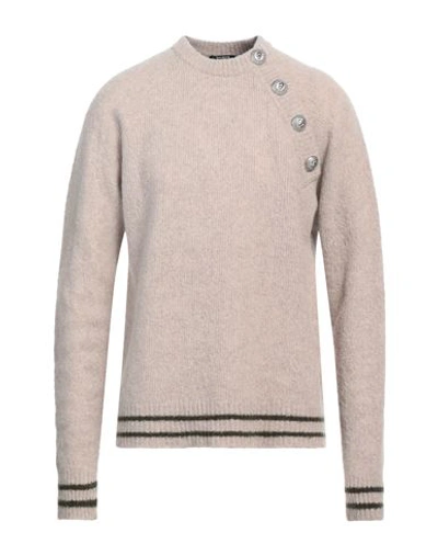 Shop Balmain Man Sweater Beige Size S Wool, Cashmere, Polyamide